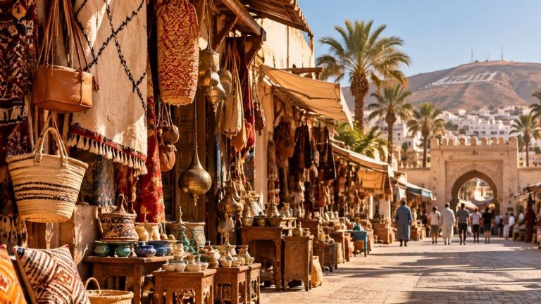Agadir, zoco , zona de mercados y tiendas
